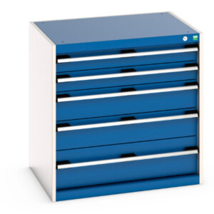 Cubio Drawer Cabinet with 5 Drawers. WxDxH: 800X650X800mm Ral 7035/5010 _SKU-40020025.11V