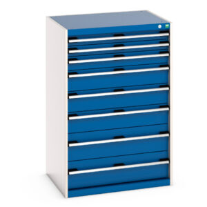 Cubio Drawer Cabinet with 8 Drawers. WxDxH: 800X650X1200mm Ral 7035/5010 _SKU-40020061.11V