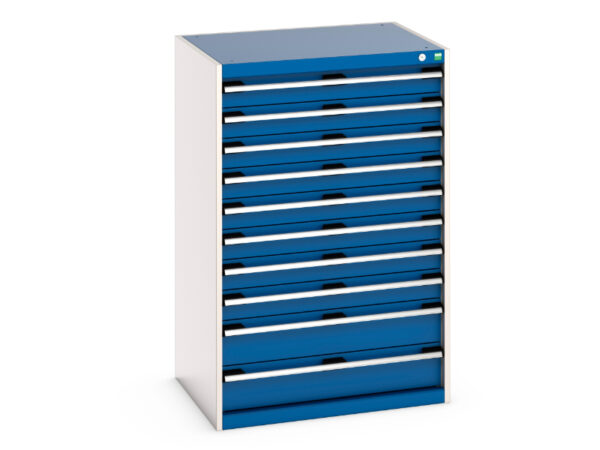Cubio Drawer Cabinet with 10 Drawers. WxDxH: 800X650X1200mm Ral 7035/5010 _SKU-40020065.11V