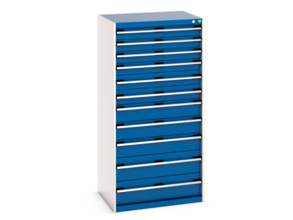 Cubio Drawer Cabinet with 11 Drawers. WxDxH: 800X650X1600mm Ral 7035/5010 _SKU-40020069.11V