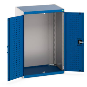 Bott Cubio Perfo Lined Storage Cabinet - WxDxH: 800X650X1200mm Ral 7035/5010 _SKU-40020087.11V