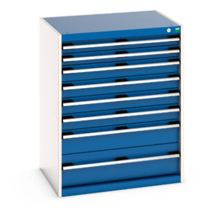 Cubio Drawer Cabinet with 8 Drawers. WxDxH: 800X650X1000mm Ral 7035/5010 _SKU-40020142.11V