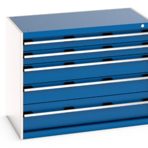 Cubio Drawer Cabinet with 5 Drawers. WxDxH: 1050X650X800mm Ral 7035/5010 _SKU-40021009.11V