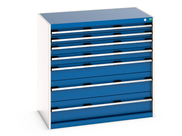 Cubio Drawer Cabinet with 7 Drawers. WxDxH: 1050X650X1000mm Ral 7035/5010 _SKU-40021029.11V