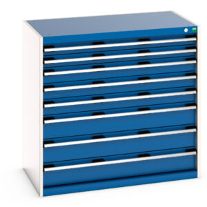 Cubio Drawer Cabinet with 8 Drawers. WxDxH: 1050X650X1000mm Ral 7035/5010 _SKU-40021033.11V