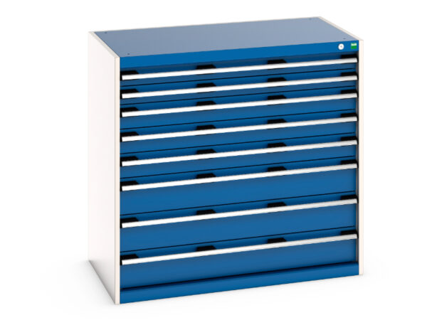 Cubio Drawer Cabinet with 8 Drawers. WxDxH: 1050X650X1000mm Ral 7035/5010 _SKU-40021033.11V