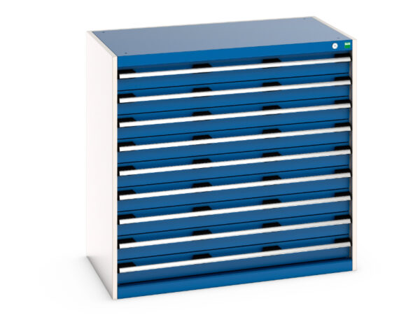 Cubio Drawer Cabinet with 9 Drawers. WxDxH: 1050X650X1000mm Ral 7035/5010 _SKU-40021035.11V