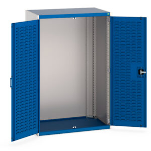 Bott Heavy Duty Blue Steel Cabinet - with Louvre Doors. WxDxH: 1050X650X1600mm Ral 7035/5010 _SKU-40021066.11V