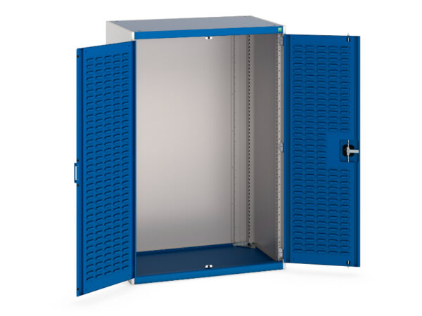 Bott Heavy Duty Blue Steel Cabinet - with Louvre Doors. WxDxH: 1050X650X1600mm Ral 7035/5010 _SKU-40021066.11V