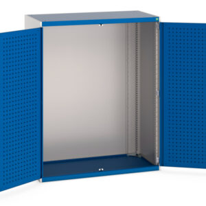 Bott Cabinet with Perforated Doors - WxDxH: 1300X650X1600mm Ral 7035/5010 _SKU-40022017.11V