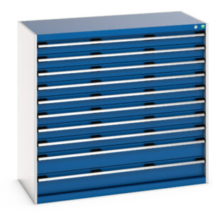 Drawer Cupboard with 10 Drawers - Cubio Drawer Cabinet with 10 Drawers. WxDxH: 1300X650X1200mm Ral 7035 _SKU-40022131.16V