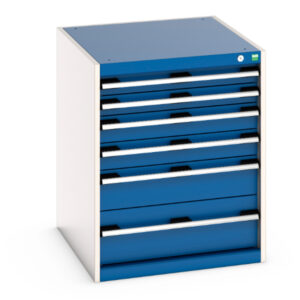 Cubio Drawer Cabinet with 6 Drawers. WxDxH: 650X750X800mm Ral 7035/5010 _SKU-40027019.11V