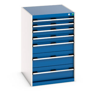 Cubio Drawer Cabinet with 7 Drawers. WxDxH: 650X750X1000mm Ral 7035/5010 _SKU-40027031.11V