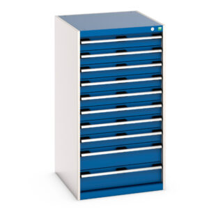Cubio Drawer Cabinet with 10 Drawers. WxDxH: 650X750X1200mm Ral 7035/5010 _SKU-40027043.11V