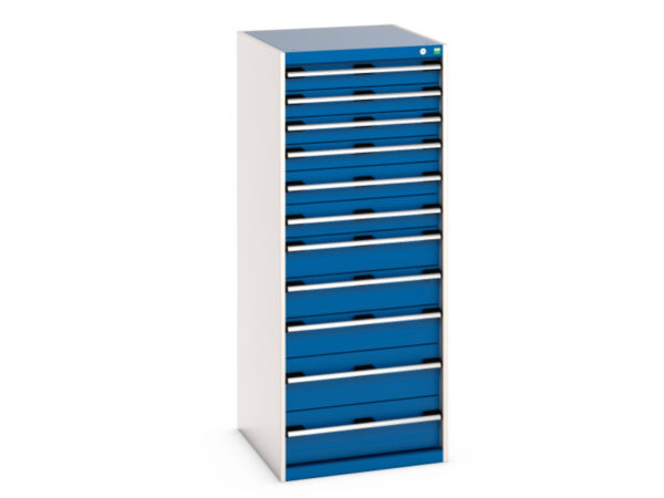 11 Drawer Metal Cabinet - Cubio Drawer Cabinet with 11 Drawers. WxDxH: 650X750X1600mm Ral 7035/5010 _SKU-40027047.11V