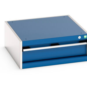 1 Drawer Heavy Duty Cabinet - Cubio Drawer Cabinet with 1 Drawer. WxDxH: 650X750X250mm Ral 7035/5010 _SKU-40027092.11V
