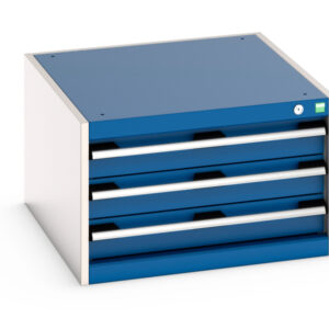 Bott Workshop Small Storage Drawers - 3 Drawers. WxDxH: 650X750X400mm Ral 7035/5010 _SKU-40027096.11V