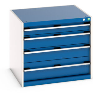 Cubio Drawer Cabinet with 4 Drawers. WxDxH: 800X750X700mm Ral 7035/5010 _SKU-40028003.11V