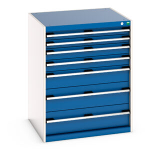 Cubio Drawer Cabinet with 7 Drawers. WxDxH: 800X750X1000mm Ral 7035/5010 _SKU-40028023.11V