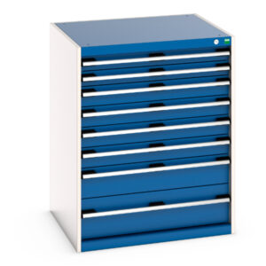 Cubio Drawer Cabinet with 8 Drawers. WxDxH: 800X750X1000mm Ral 7035/5010 _SKU-40028029.11V