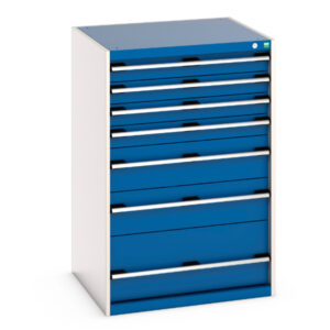 Cubio Drawer Cabinet with 7 Drawers. WxDxH: 800X750X1200mm Ral 7035/5010 _SKU-40028031.11V