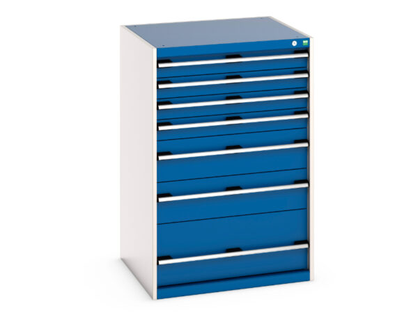 Cubio Drawer Cabinet with 7 Drawers. WxDxH: 800X750X1200mm Ral 7035/5010 _SKU-40028031.11V