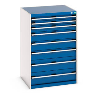 Cubio Drawer Cabinet with 8 Drawers. WxDxH: 800X750X1200mm Ral 7035/5010 _SKU-40028033.11V