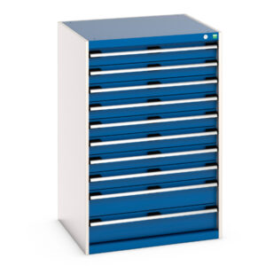 Cubio Drawer Cabinet with 10 Drawers. WxDxH: 800X750X1200mm Ral 7035/5010 _SKU-40028037.11V