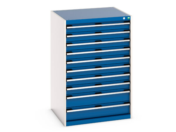 Cubio Drawer Cabinet with 10 Drawers. WxDxH: 800X750X1200mm Ral 7035/5010 _SKU-40028037.11V
