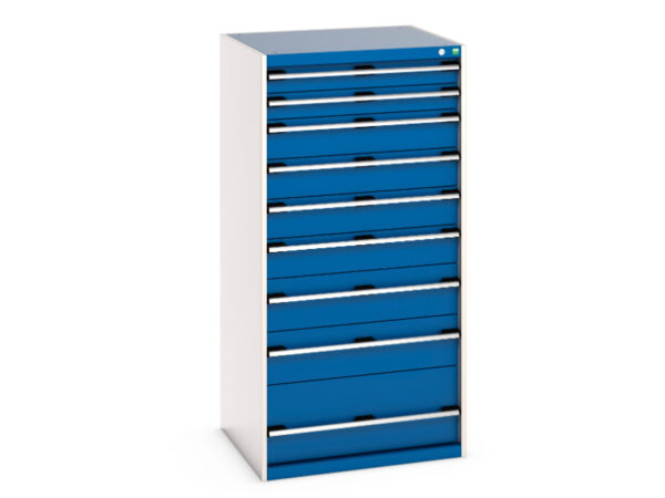 Cubio Drawer Cabinet with 9 Drawers. WxDxH: 800X750X1600mm Ral 7035/5010 _SKU-40028039.11V