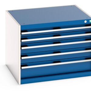 Cubio Drawer Cabinet with 5 Drawers. WxDxH: 800X750X600mm Ral 7035/5010 _SKU-40028093.11V