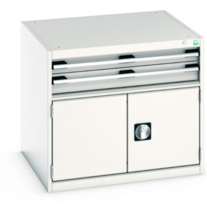 Industrial Set of Drawers - Cubio Drawer-Door Cabinet with 2 Drawers / Door. WxDxH: 800X750X700mm Ral 7035 _SKU-40028095.11V