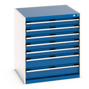 Cubio Drawer Cabinet with 7 Drawers. WxDxH: 800X750X900mm Ral 7035/5010 _SKU-40028108.11V