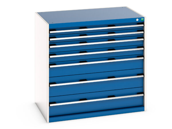 Cubio Drawer Cabinet with 7 Drawers. WxDxH: 1050X750X1000mm Ral 7035/5010 _SKU-40029021.11V