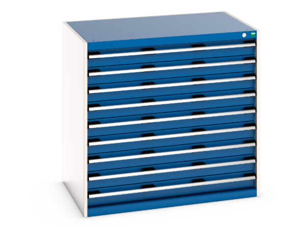 Cubio Drawer Cabinet with 9 Drawers. WxDxH: 1050X750X1000mm Ral 7035/5010 _SKU-40029027.11V