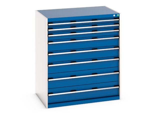 Cubio Drawer Cabinet with 8 Drawers. WxDxH: 1050X750X1200mm Ral 7035/5010 _SKU-40029031.11V