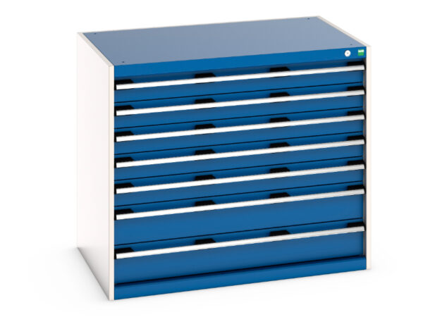 Cubio Drawer Cabinet with 7 Drawers. WxDxH: 1050X750X900mm Ral 7035/5010 _SKU-40029091.11V