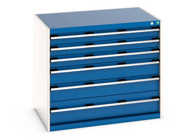 Cubio Drawer Cabinet with 6 Drawers. WxDxH: 1050X750X900mm Ral 7035/5010 _SKU-40029103.11V