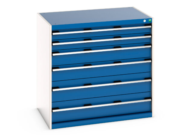 Cubio Drawer Cabinet with 6 Drawers. WxDxH: 1050X750X1000mm Ral 7035/5010 _SKU-40029107.11V