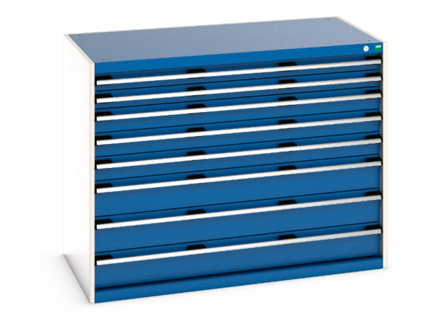 Workshop Cabinet with Drawers - 8 Drawers. WxDxH: 1300X750X1000mm Ral 7035/5010 _SKU-40030019.11V