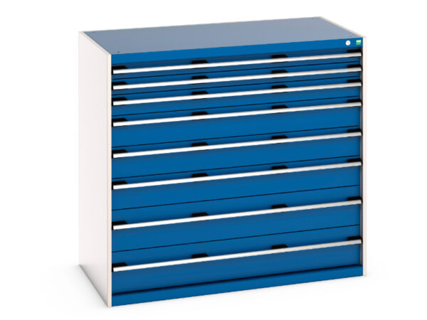 Bott Workplace Drawers - Cubio Drawer Cabinet with 8 Drawers. WxDxH: 1300X750X1200mm Ral 7035/5010 _SKU-40030021.11V