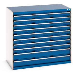 Drawer Cabinet with 10 Drawers - WxDxH: 1300X750X1200mm Ral 7035/5010 _SKU-40030025.11V