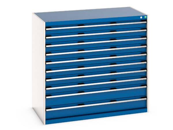 Drawer Cabinet with 10 Drawers - WxDxH: 1300X750X1200mm Ral 7035/5010 _SKU-40030025.11V