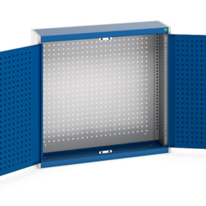 Cubio Cupboard with Perfo Backpanel. WxDxH: 1050X325X1000mm Ral 7035/5010 _SKU-40031062.11V