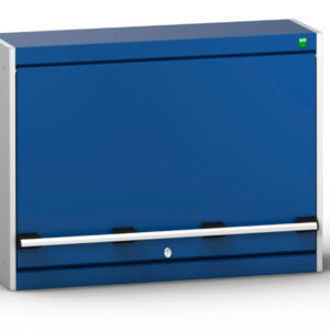 Cubio Cupboard with Louvre Backpanel And Lift Up Door. WxDxH: 1050X325X600mm Ral 7035/5010 _SKU-40031087.11V