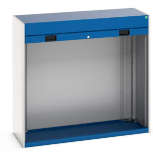 Cubio Cupboard Housing with Roller Shutter Door - WxDxH: 1300X525X1200mm Ral 7035/5010 _SKU-40201005.11V
