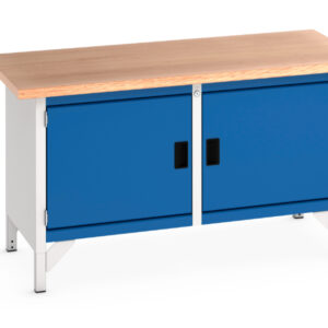 Workbench Metal Cupboard - Cubio Storage Bench (Mpx) Full Cupboard / Full Cupboard. WxDxH: 1500X750X840mm Ral 7035/5010 _SKU-41002022.11V
