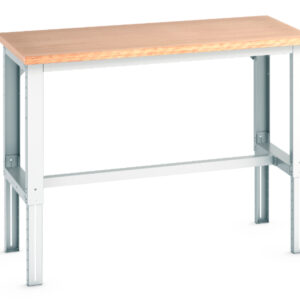 Cubio Workbench - Adjustable Height (Mpx) with 3 Stringers. WxDxH: 1500X750X740-1140mm Ral 7035 _SKU-41003118.16V