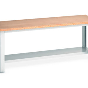 Manufacturing Workshop Work Bench - Cubio Framework Bench (Mpx) with Half Depth Shelf. WxDxH: 2000X750X840mm Ral 7035 _SKU-41003181.16V