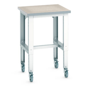 Cubio Mobile Bench Adj Height (Lino) . WxDxH: 750X750X840-1140mm Ral 7035 _SKU-41003267.16V